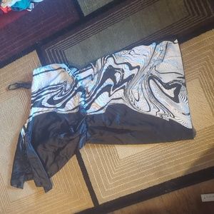 Black and white off the shoulder dress